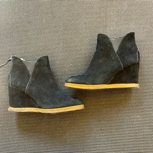 Black suede Bettye Muller booties